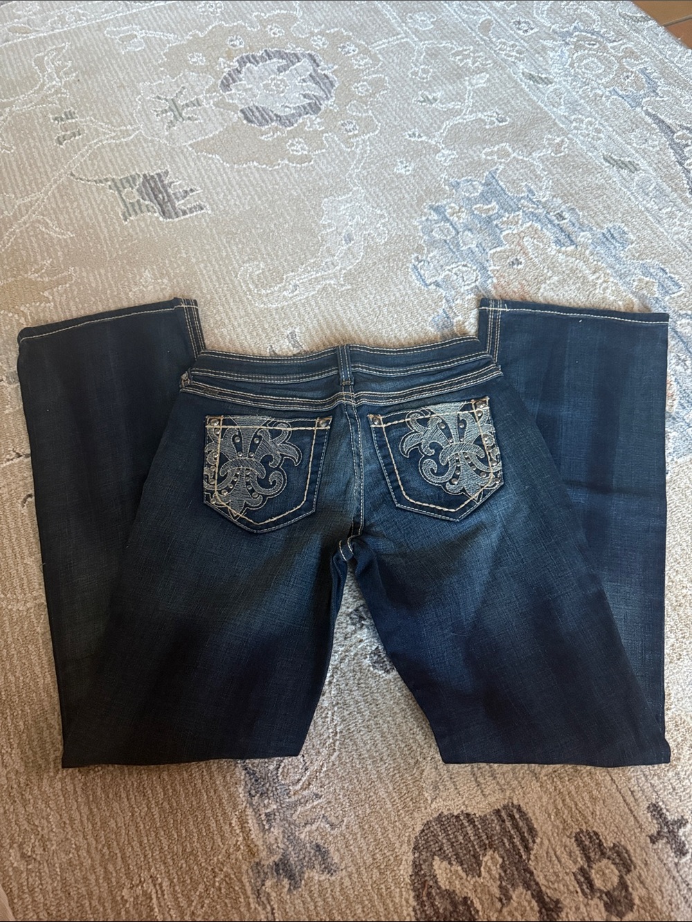 Ariat Dark Indigo Bootcut Jeans with Embroidered Back Pockets